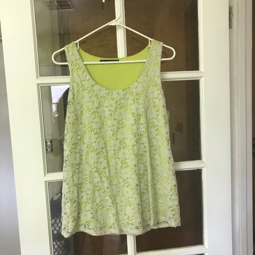 Lace floral tank